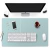 Insun Multifunctional Office Mouse Pad, Ultra-Thin Double-Sided Waterproof PU Leather Desk Mat, Light Green, 70 x 45 cm view 2