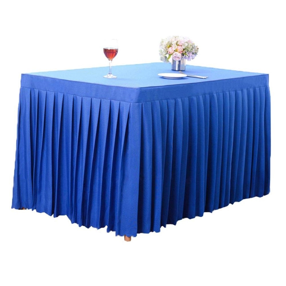 JK Home Polyester Tablecloth, Rectangular, for Weddings and Banquets, Royal Blue, 140 × 40 × 75 cm