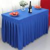 JK Home Polyester Tablecloth, Rectangular, for Weddings and Banquets, Royal Blue, 140 × 40 × 75 cm view 3