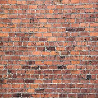 YongFoto 2 x 3 m Vinyl Photo Backdrop, Aged Brown Brick Wall