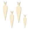 Wooden Carrot – Decorative Cutout, 3–50 cm, Size: 39 cm, Pack of 50 view 2