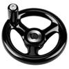 Garosa Plastic 3-Spoke Handwheel 12 x 100 mm with Handle for Industrial Lathes view 1