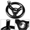Garosa Plastic 3-Spoke Handwheel 12 x 100 mm with Handle for Industrial Lathes view 3