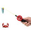 Jadeshay 2-Piece Kids’ Fishing Rod Set, Mini Portable Ice Fishing Rods with Clip for Shrimp and Crabs view 1