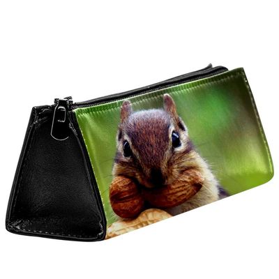 EZIOLY Squirrel Bit The Peanuts Pencil Case and Cosmetic Bag