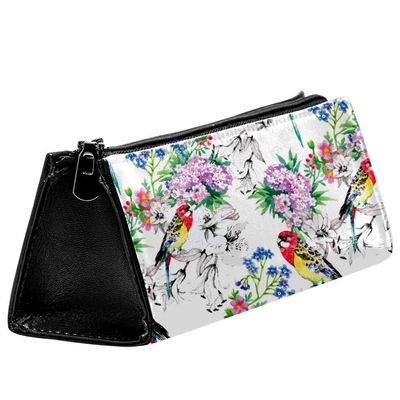 EZIOLY Bird and Flower Watercolor Pencil Pouch