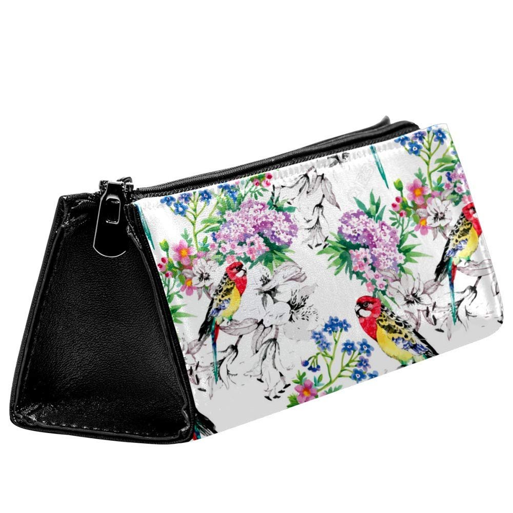 EZIOLY Bird and Flower Watercolor Pencil Pouch