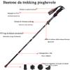 XDSP Folding Trekking Poles, Ultralight Anti-Shock Walking Sticks with EVA Foam Handles, Navy Blue, 2-Piece Set view 2