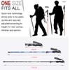 XDSP Folding Trekking Poles, Ultralight Anti-Shock Walking Sticks with EVA Foam Handles, Navy Blue, 2-Piece Set view 4