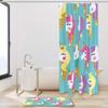 Eslifey Hello Quote Big City Shower Curtain Set, 72 x 72 in, with 20 x 32 in Bath Mat view 2