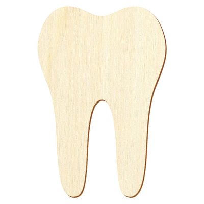 Wooden Tooth Craft Decoration, 3–50 cm, 45 cm, Pack of 50