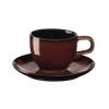 ASA Espresso Cup with Saucer, Rusty Red view 1