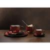 ASA Espresso Cup with Saucer, Rusty Red view 2