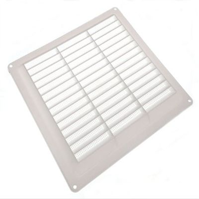 Ventilation and Insect Screen Grilles, Plastic, 9 x 9 cm, White, 3-Pack