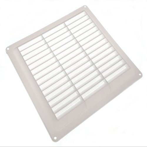 Ventilation and Insect Screen Grilles, Plastic, 9 x 9 cm, White, 3-Pack