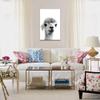 Cute Alpaca Close-Up Canvas Wall Art with Frame, 60 x 90 cm view 3