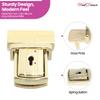 WedDecor Silver Tuck Lock Clasp Closure for Handbags, Wallets, Leather Bags, Crafts, Scrapbooking and DIY Projects, 29 x 20 mm, 1 pc view 3