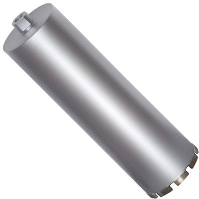 Diamond Core Drill Bit, 132 mm, 450 mm Usable Length, 1 1/4" UNC, for Reinforced Concrete and Concrete, Wet Drilling
