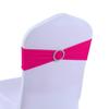 JK Home Stretch Chair Covers, Spandex, with Buckle Slider, Soft Bows for Weddings, Home, Hotel, Party, Banquet, Birthday, Event, Reception, Rose Red, 1 Piece view 1