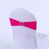 JK Home Stretch Chair Covers, Spandex, with Buckle Slider, Soft Bows for Weddings, Home, Hotel, Party, Banquet, Birthday, Event, Reception, Rose Red, 1 Piece view 3