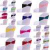 JK Home Stretch Chair Covers, Spandex, with Buckle Slider, Soft Bows for Weddings, Home, Hotel, Party, Banquet, Birthday, Event, Reception, Rose Red, 1 Piece view 4