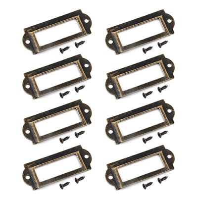 MroMax Label Holders, Bronze, 60 x 23 mm, 5/8/10/20/30 pcs, MRO190902L-0022, 8 pcs