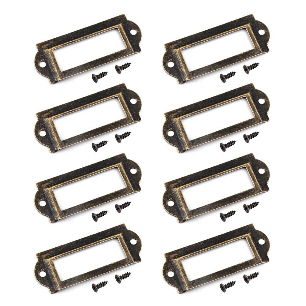 MroMax Label Holders, Bronze, 60 x 23 mm, 5/8/10/20/30 pcs, MRO190902L-0022, 8 pcs