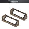 MroMax Label Holders, Bronze, 60 x 23 mm, 5/8/10/20/30 pcs, MRO190902L-0022, 8 pcs view 3