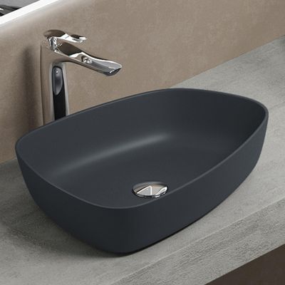 Mai & Mai Anthracite Matte Mineral Cast Countertop Basin