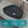 Mai & Mai Anthracite Matte Mineral Cast Countertop Basin view 2
