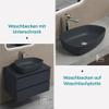 Mai & Mai Anthracite Matte Mineral Cast Countertop Basin view 4