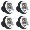 BestIdeas Halloween Bat Knobs, Round, Cartoon Skull Arab Scarf, 4-Pack, 1.38 × 1.10 in view 2