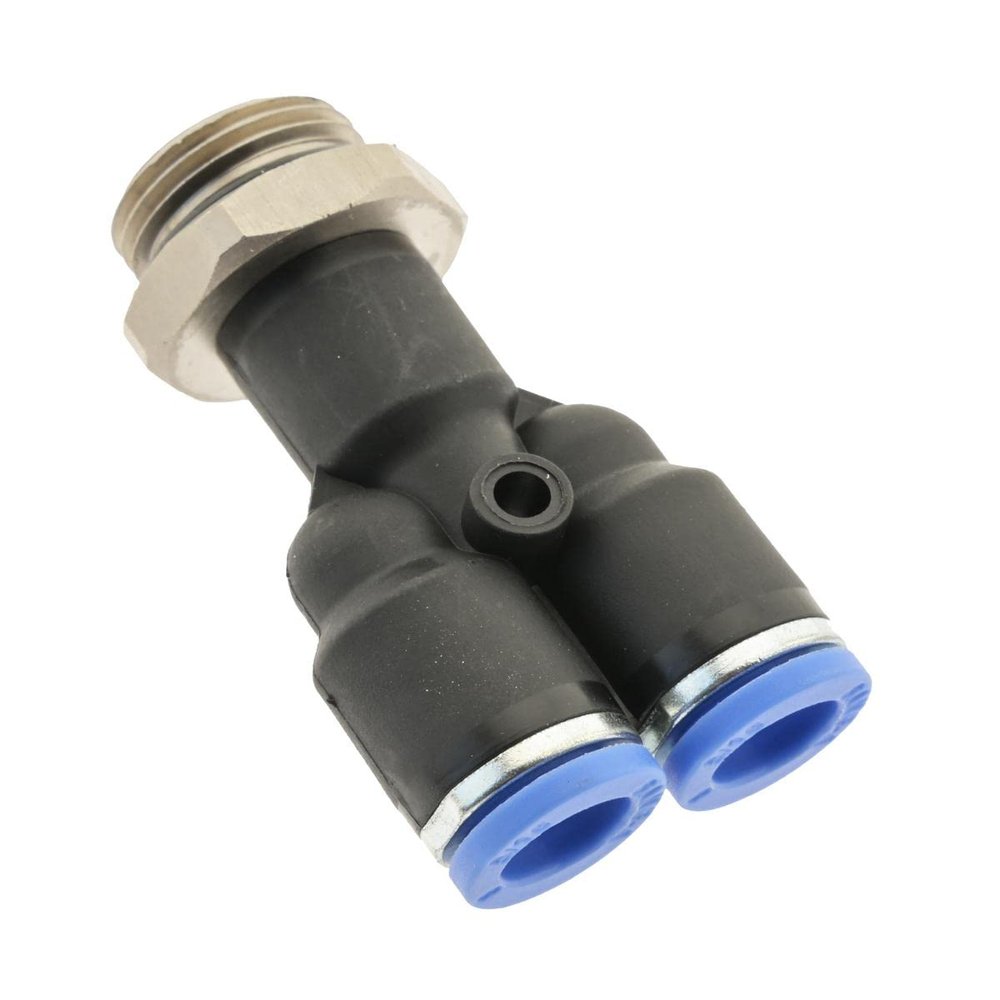 IQS Straight Y Push-In Fitting with G 1/4" Male Thread – 12 mm, IQS Standard