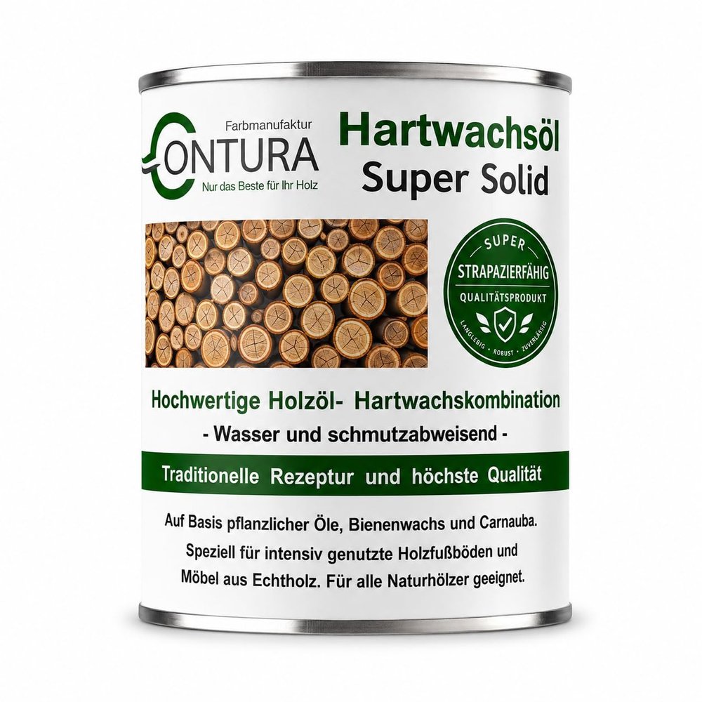 SUPER SOLID Hardwax Oil for Wood, Parquet & Floors, 250 ml