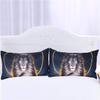 Mateju 3D 3-Piece Microfiber Bedding Set, Super Soft Breathable Duvet Cover with Zipper and Pillowcases, 135 x 200 cm, Elk view 3