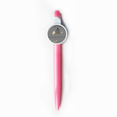 DIYthinker Cage Retractable Ballpoint Pen with Abstract Plants, Blue