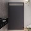 Black marble-resin shower tray with RELAX stone-concrete effect – Measure 8 view 1