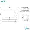Black marble-resin shower tray with RELAX stone-concrete effect – Measure 8 view 3