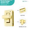 Trimming Shop Rectangular Twist Lock Closure for Handbags, DIY Projects and Clutches, Gold, 18 x 30 mm view 3