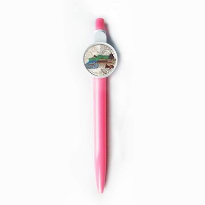 DIYthinker Tiananmen Bird's Nest Beijing China Push-Button Ballpoint Pen, Blue