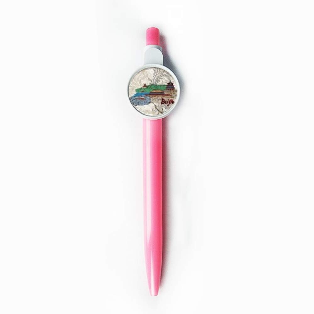DIYthinker Tiananmen Bird's Nest Beijing China Push-Button Ballpoint Pen, Blue