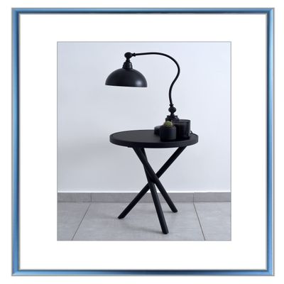 myposterframe Ariel Picture Frame 37 x 44 cm, Aluminum, 44 x 37 cm, Steel Blue, with 1 mm Anti-Glare Acrylic Glazing