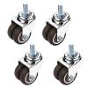 Geovne Set of 4 Double-Wheel Swivel Casters, M12 × 25 mm Threaded Stem, 320 kg view 1