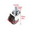 Geovne Set of 4 Double-Wheel Swivel Casters, M12 × 25 mm Threaded Stem, 320 kg view 2
