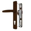 Premium Victory DHS Door Handle Set, 92 mm, Rectangular, Lever-Knob, Brown RAL 8017, 25 mm Backplate view 2