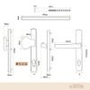 Premium Victory DHS Door Handle Set, 92 mm, Rectangular, Lever-Knob, Brown RAL 8017, 25 mm Backplate view 4