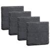 Homiu Black Slate Coasters & Placemats, 4-Piece Set view 1