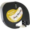 Compatible Black-on-Pink Label Tape, 12 mm x 4 m, for LetraTag view 1