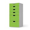 Children’s Furniture Decal for IKEA STUVA Dresser – 6 Drawers, Light Green Dark view 1