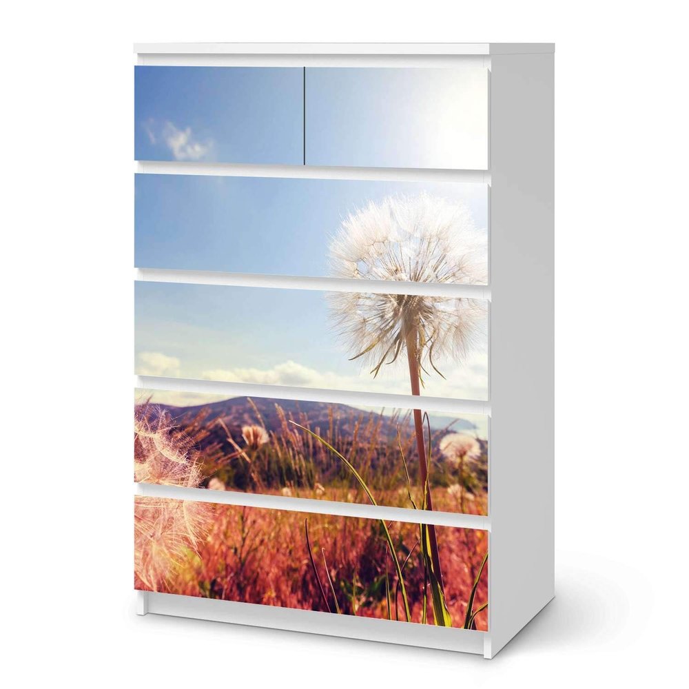 Furniture Tattoo for IKEA MALM 6-Drawer Dresser (Tall) – Dandelion